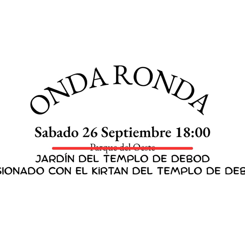 Cover Image for Onda Ronda | Templo de Debod ~ 26 Septiembre