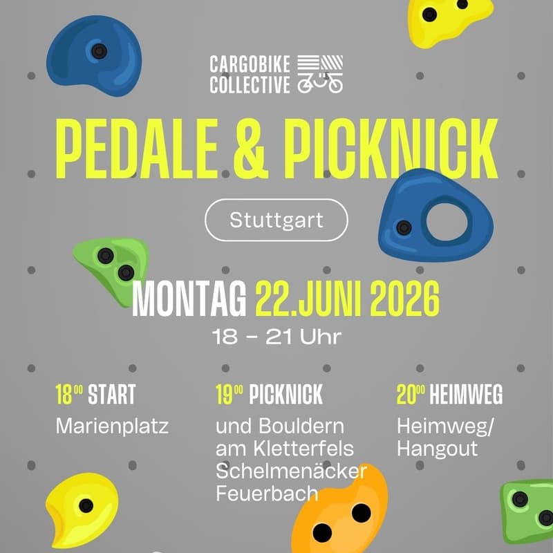 Cover Image for Pedale & Picknick: Lastenrad-Ausfahrt zum Boulderfelsen Schelmenäcker