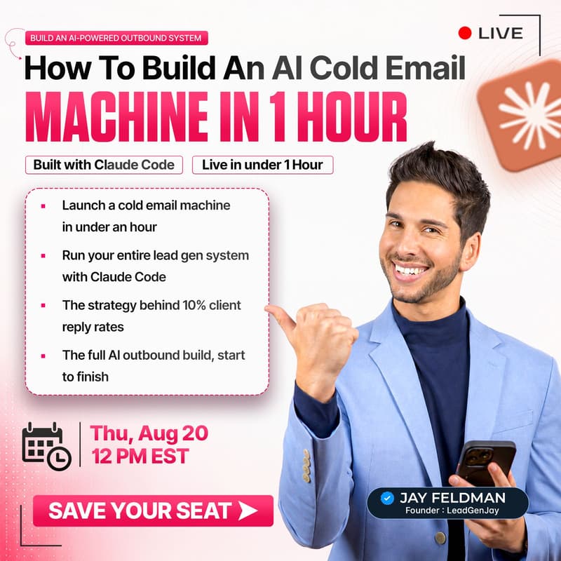 Cover Image for How To Build An AI Cold Email Machine In 1 Hour