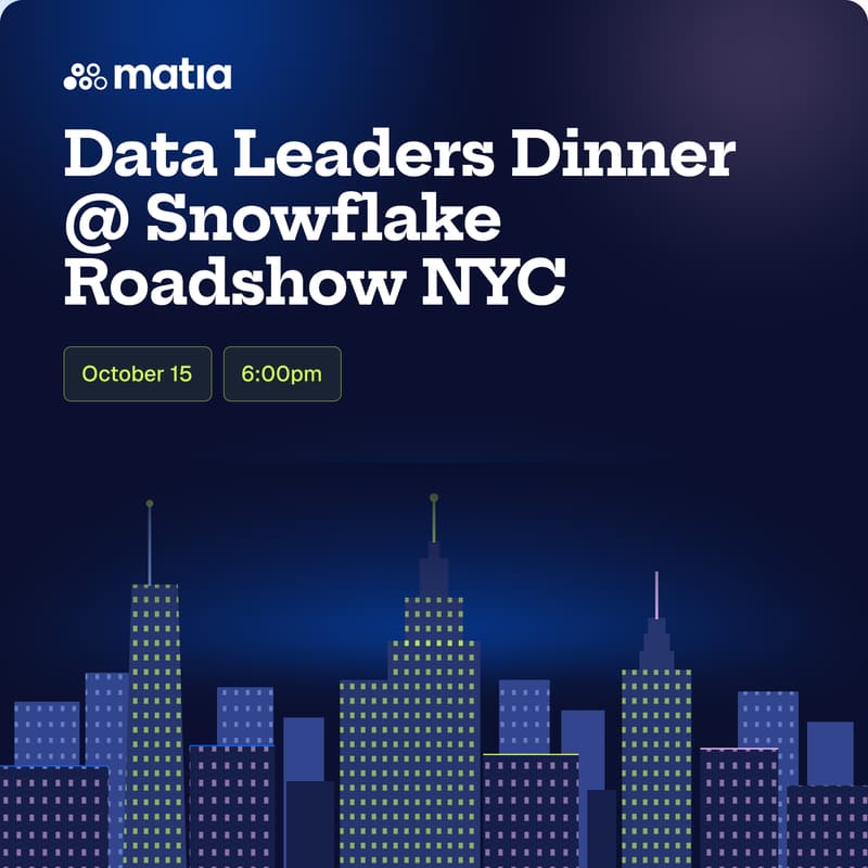 Cover Image for Data Leaders Dinner @ Snowflake Roadshow NYC