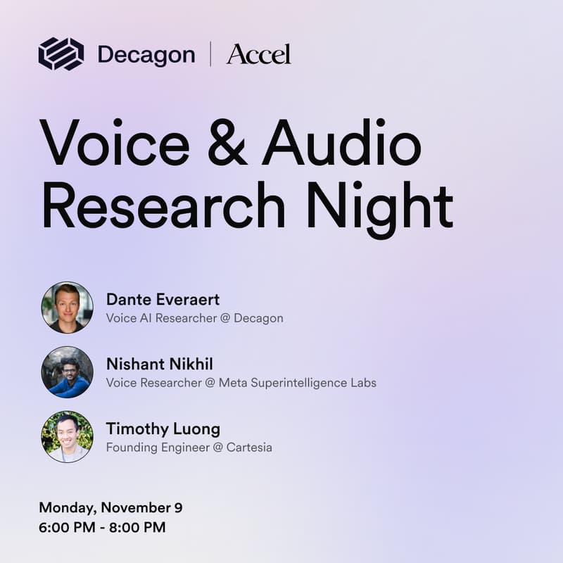 Cover Image for Voice & Audio Research Night by Decagon x Accel