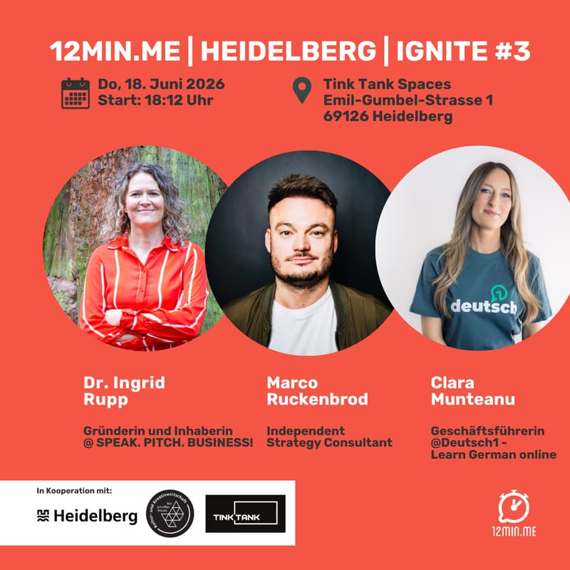 Titelbild für 12MIN.ME | HEIDELBERG | IGNITE 🔥 #3