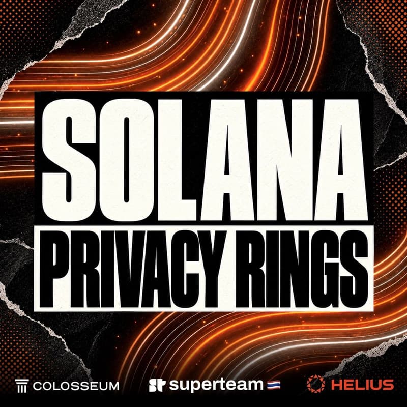 Cover Image for Solana Privacy Rings with Helius. Colosseum Edition