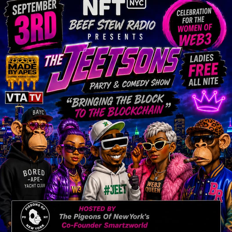 Cover Image for Beef Stew Radio Presents: THE JEETSONS – Party & Comedy Show (NFT NYC)