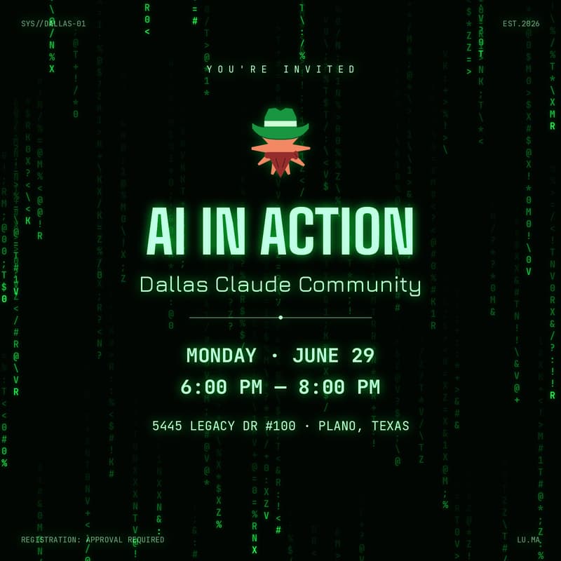 Cover Image for AI in Action: Dallas Claude Community - June Meet