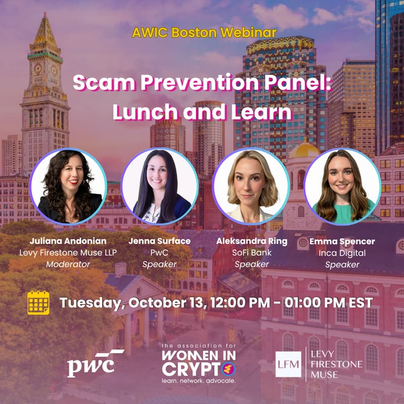 Cover Image for AWIC Boston Webinar. Scam Prevention Panel: Lunch and Learn