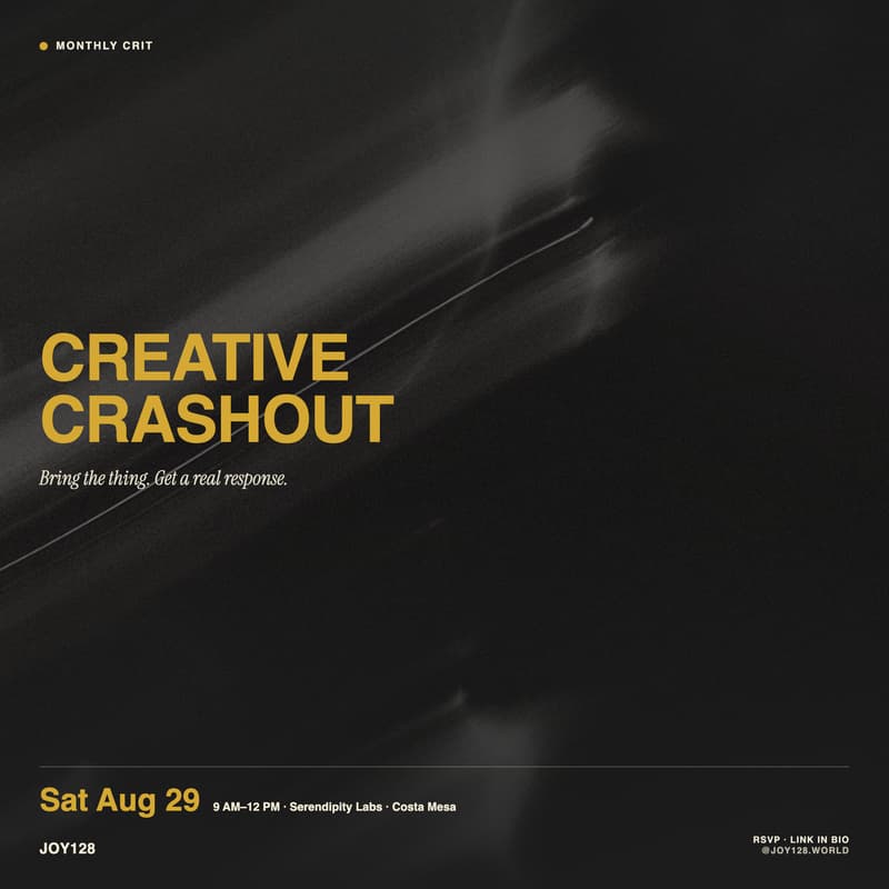 Cover Image for Creative Crashout with JOY128