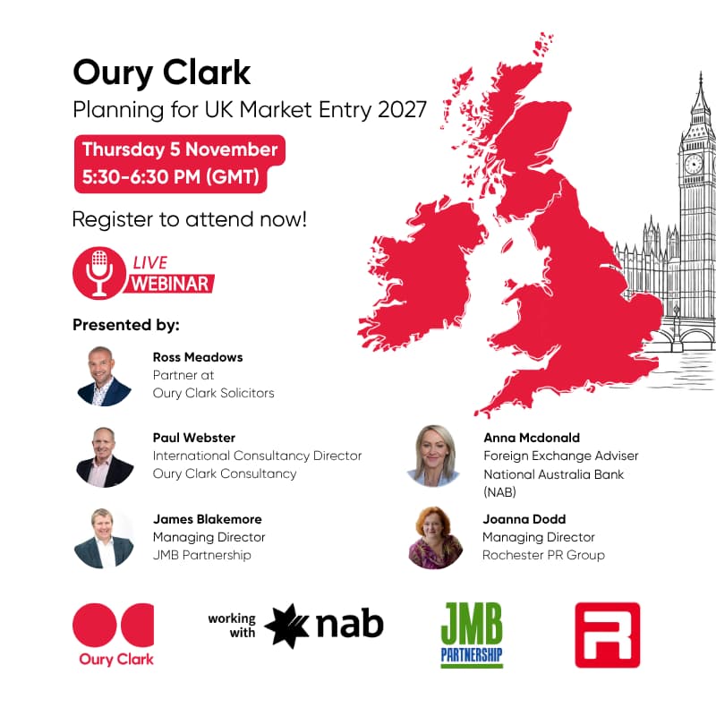 Cover Image for Oury Clark - Planning for UK Market Entry 2027 [WEBINAR]