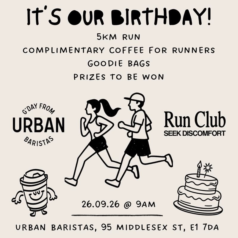 Cover Image for Seek Discomfort x Urban Baristas: The Birthday Run