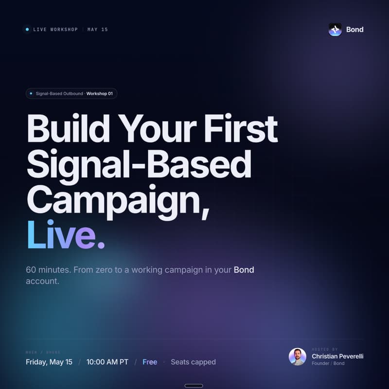 Cover Image for Build Your First Signal-Based Campaign, Live.