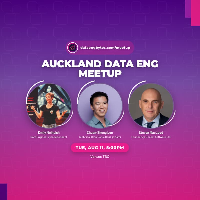 Cover Image for Auckland Data Eng meetup, August 2026