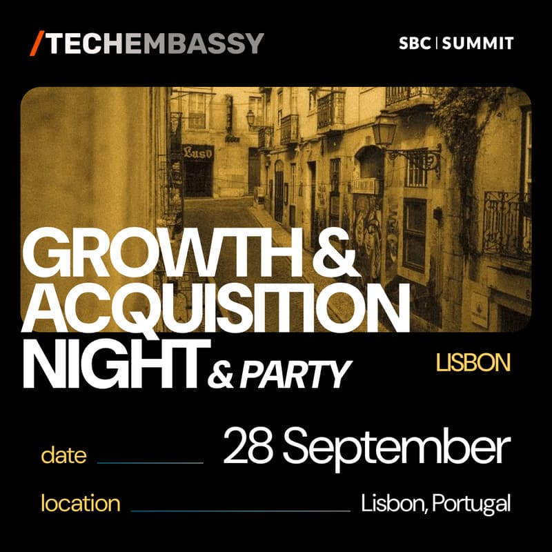 Cover Image for Growth & Acquisition Night @SBC Summit - SBC Week Kick-Off: Industry Talks × Curated Networking × Party