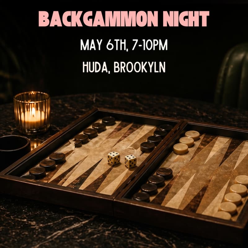 Cover Image for Backgammon Night at Huda (Williamsburg)