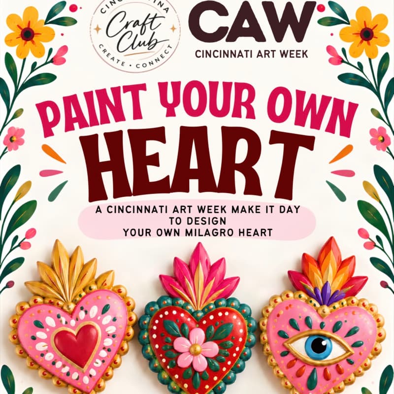 Cover Image for Paint Your Own Heart ❤️ | Make It Day — Cincinnati Art Week