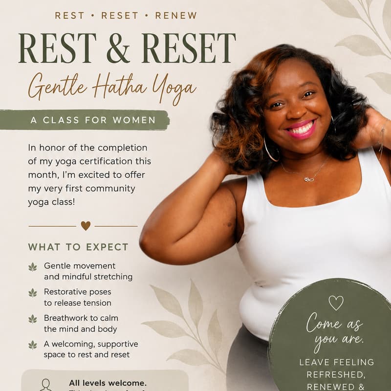 Cover Image for Rest & Reset Yoga🧘🏾‍♀️