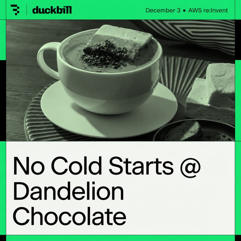 Cover Image for No Cold Starts @ AWS re:Invent (hosted by Duckbill & Baseten)