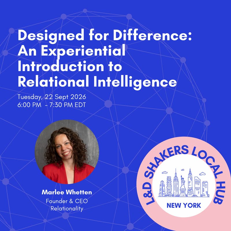 Cover Image for NYC Meet up #24 - Designed for Difference - An Experiential Introduction to Relational Intelligence