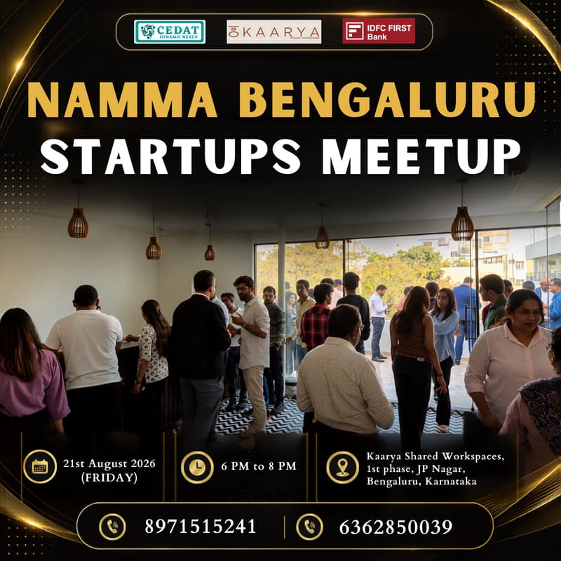 Cover Image for Namma Bengaluru Startups Meetup