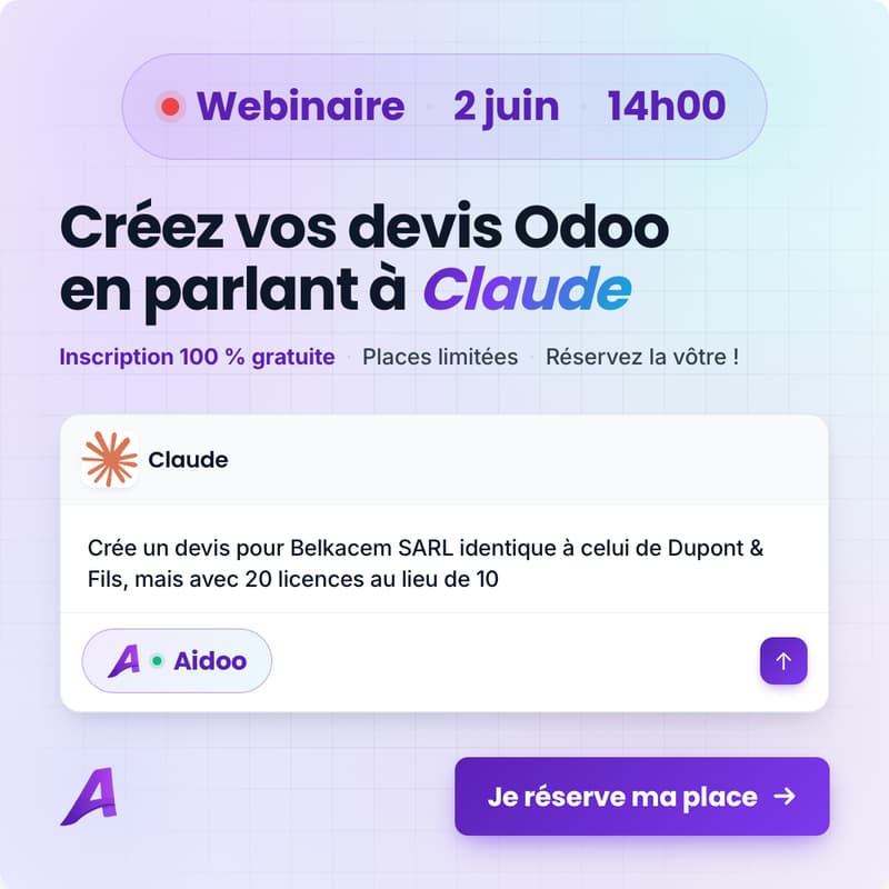 Cover Image for Créez vos devis Odoo en parlant à Claude - Français - Aidoo