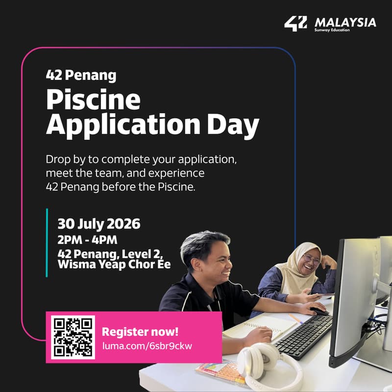 Cover Image for 42 Penang: Piscine Application Day
