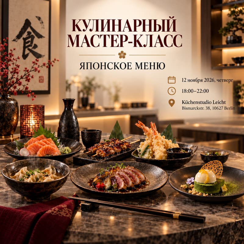Cover Image for Кулинарный мастер-класс с Юлией Мостовой «Японское меню»