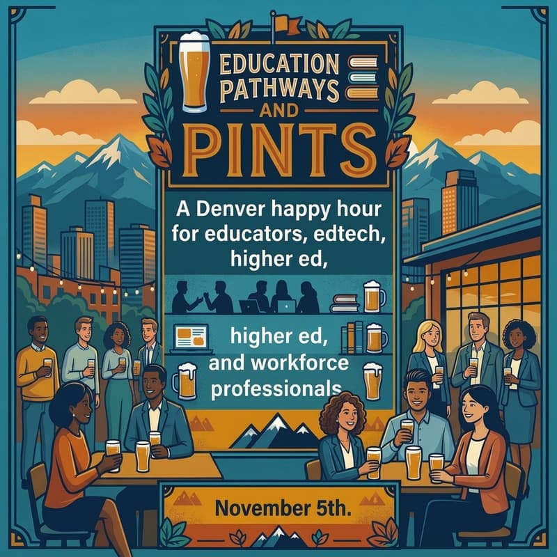 Cover Image for Education Pathways and Pints- a Denver happy hour for educators, edtech and higher ed