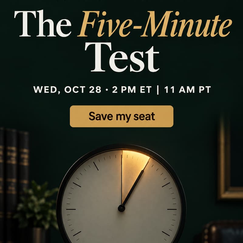 Cover Image for Intake Systems and Matter Acceptance for Law Firms: The Five-Minute Test