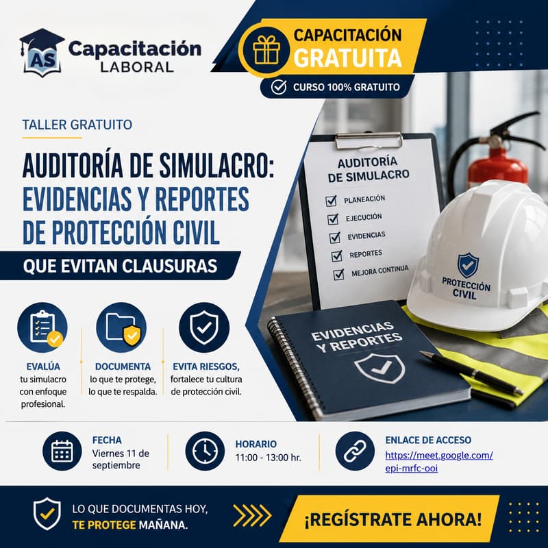 Cover Image for Auditoría de Simulacro: Evidencias y Reportes de Protección Civil que Evitan Clausuras