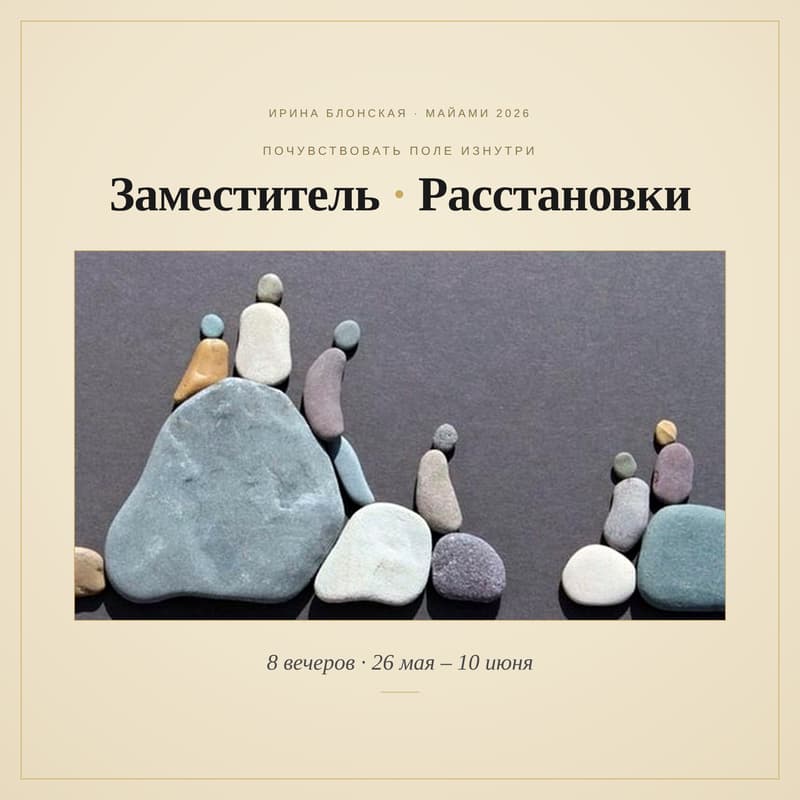Cover Image for Участие заместителем в расстановках с Ириной Блонской - Все даты