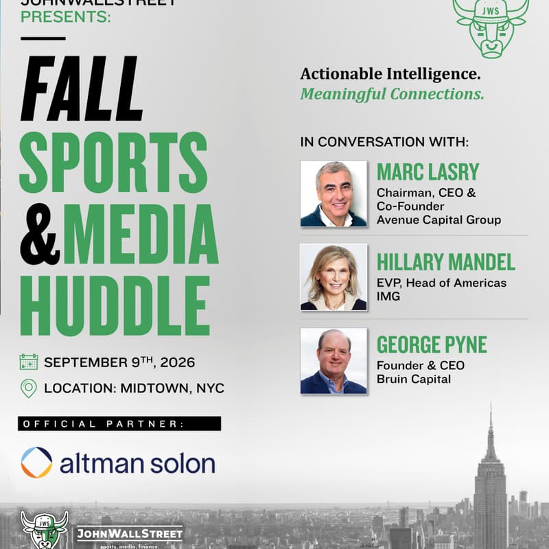Cover Image for JohnWallStreet's Fall '26 Sports & Media Huddle