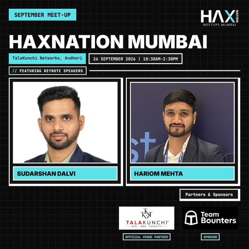Cover Image for Haxnation Mumbai – September Monthly Meet-up
