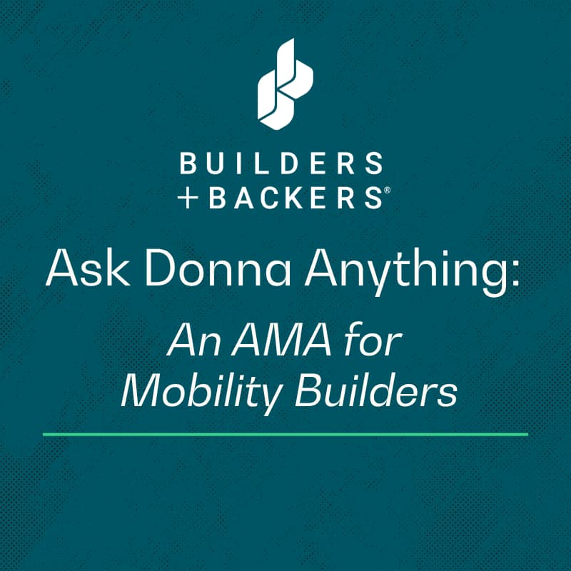 Cover Image for Ask Donna Anything: An AMA for Mobility Builders