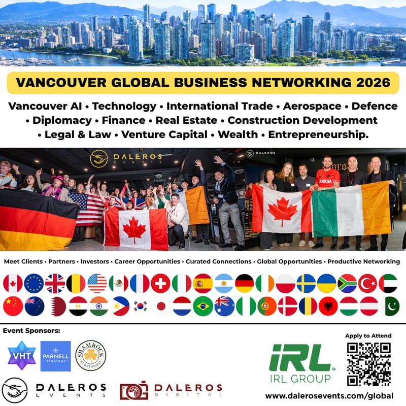 Cover Image for ๐จ๐ฆ Vancouver Networking: AI, Technology, Aerospace, Defence, Trade, Venture Capital, Diplomacy, eCommerce, Real Estate & Entrepreneurship