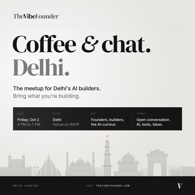 Cover Image for Coffee & Chat with TheVibeFounder | Delhi