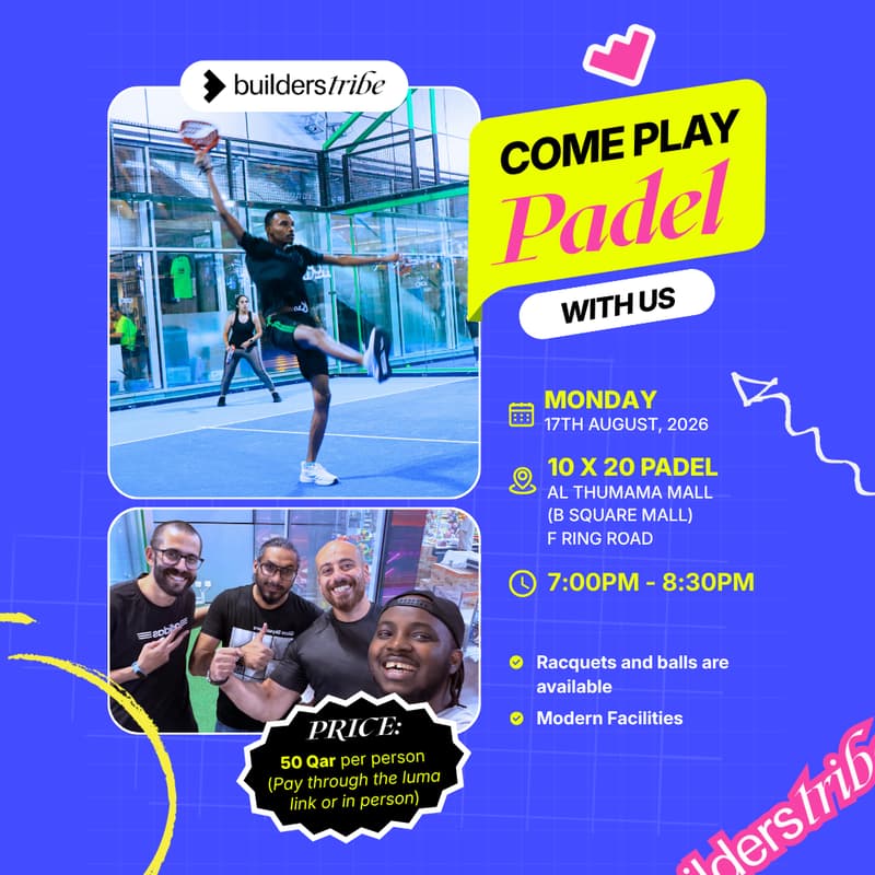Cover Image for Come Play Padel With Us 🎾