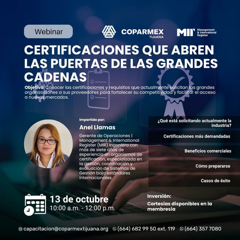 Cover Image for Webinar-Certificaciones que abren las puertas de las grandes cadenas
