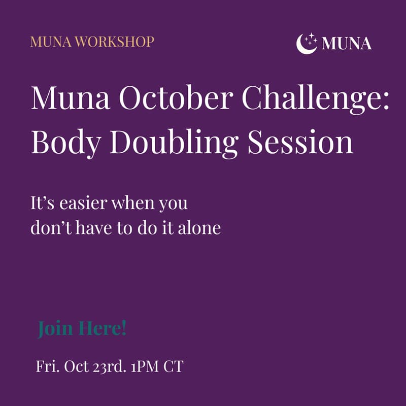 Cover Image for Muna October Challenge: Body Doubling Session