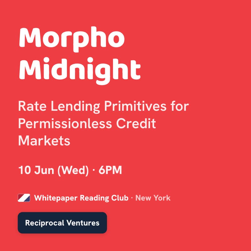 Cover Image for Morpho Midnight: Fixed-Rate Lending Primitives for Permissionless Credit Markets