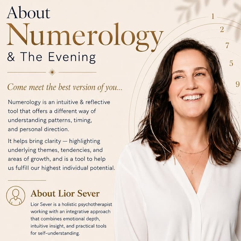 Cover Image for Exclusive JGG: Numerology Evening with Israeli holistic psychotherapist Lior Sever