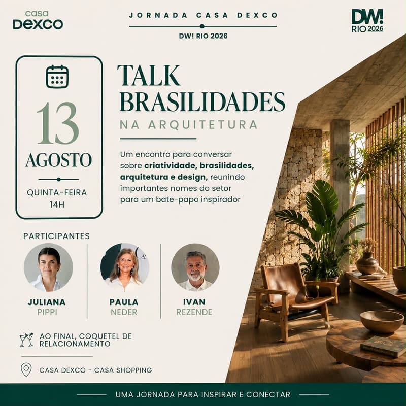 Cover Image for TALK BRASILIDADES NA ARQUITETURA CASA DEXCO
