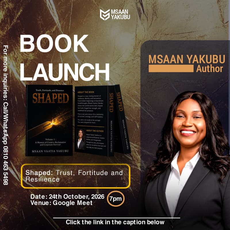 Cover Image for MvyScribe & Shaped — Official Book & Brand Launch Event