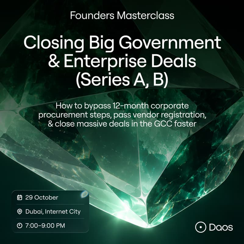 Cover Image for Masterclass:Closing Big Government & Enterprise Deals in the GCC