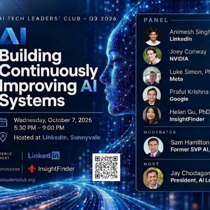 Cover Image for AI Tech Leaders' Club, Q3 2026: Building Continuously Improving AI Systems