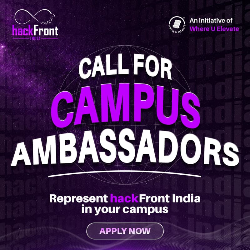 Cover Image for hackFront India - Campus Ambassador Program