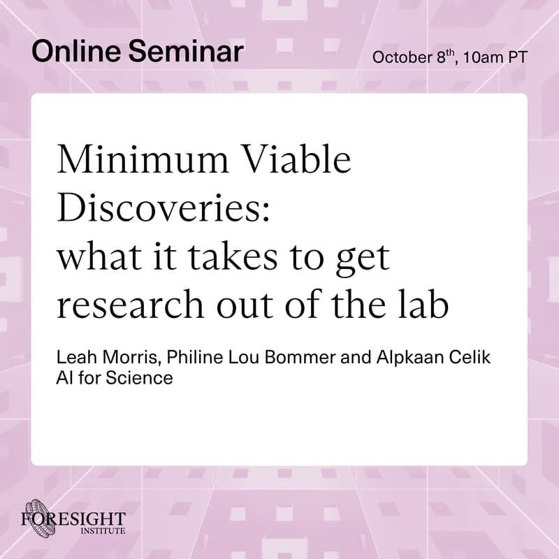 Cover Image for Leah Morris, Philine Lou Bommer and Alpkaan Celik | Minimum Viable Discoveries: what it takes to get research out of the lab