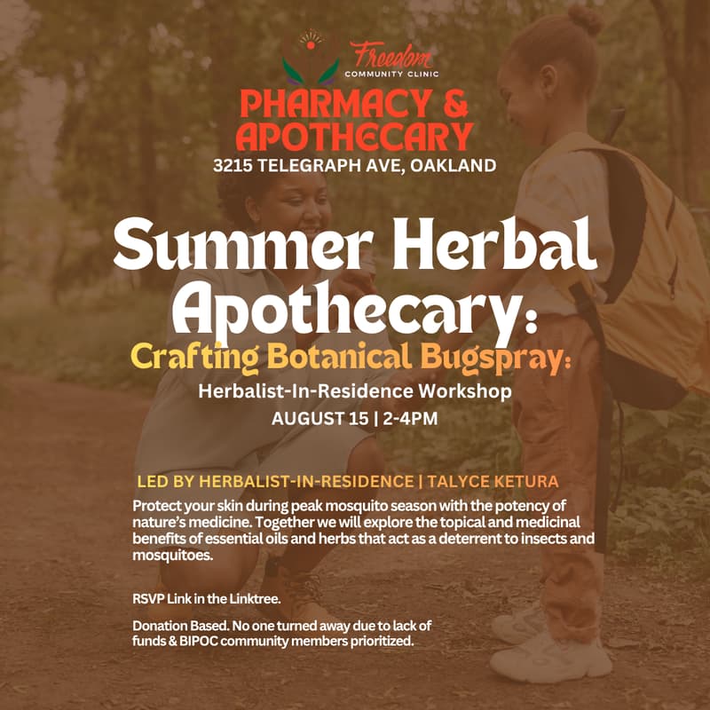 Cover Image for Summer Herbal Apothecary: Crafting Botanical Bugspray - Herbalist-in-Residence Workshop