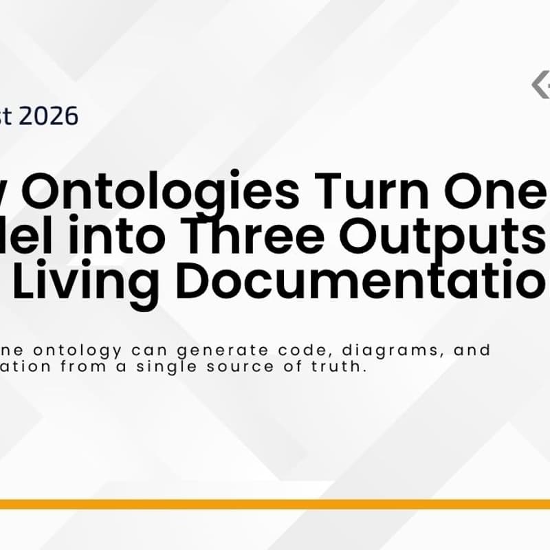Cover Image for How Ontologies Turn One Model into Three Outputs and Living Documentation