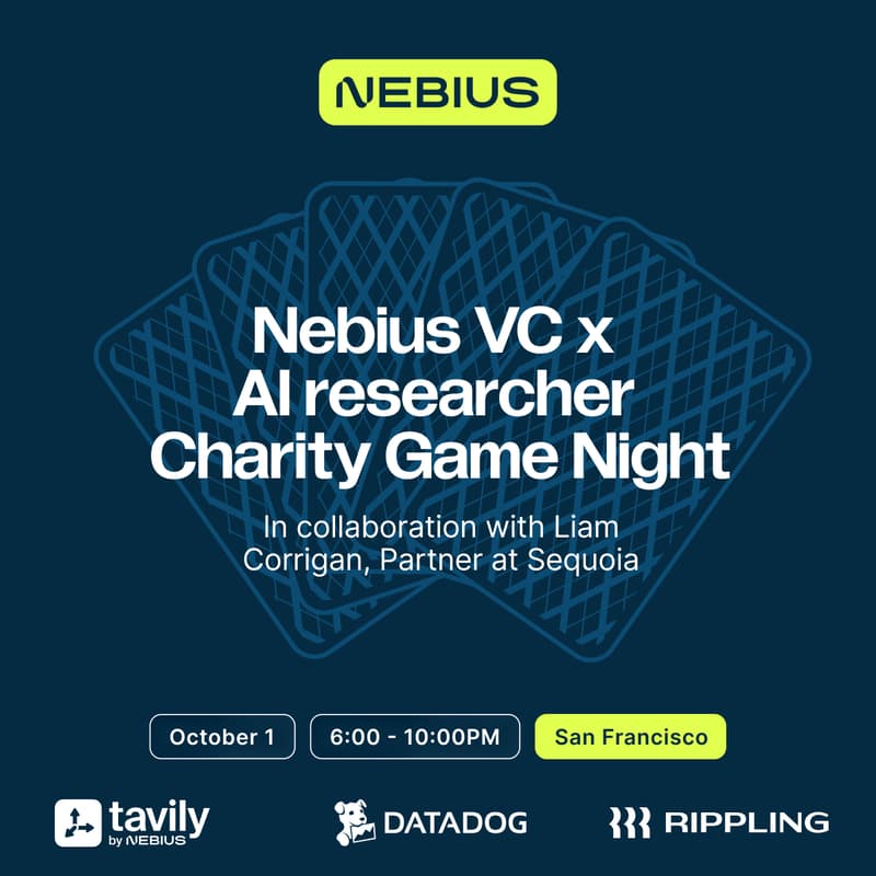 Cover Image for Nebius VC x AI Researcher Charity Game Tournament