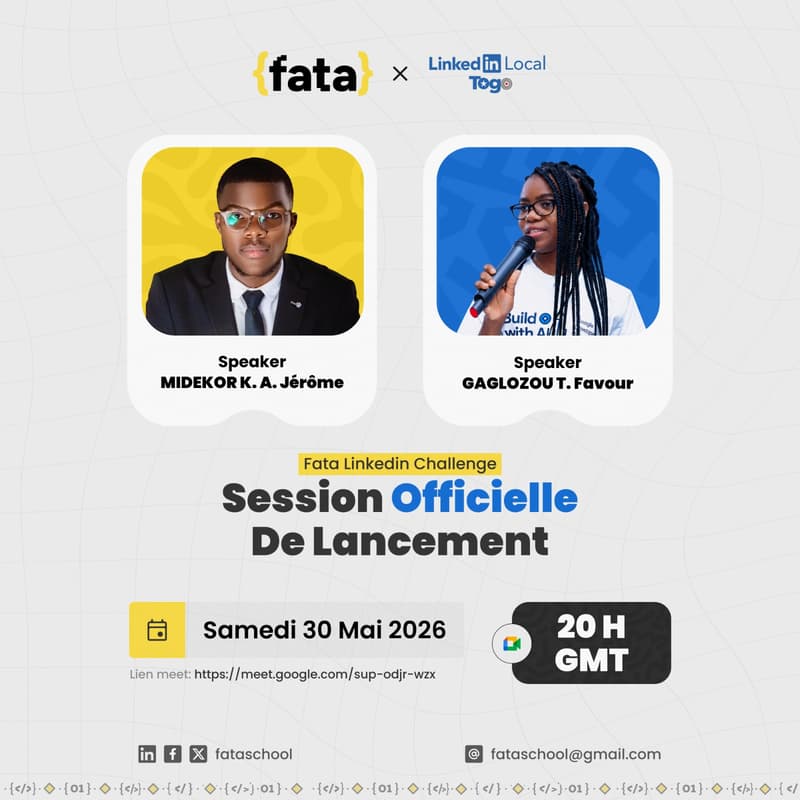 Cover Image for SESSION Officielle Lancement : FATA × LinkedIn Local Togo, Bénin, Côte d'Ivoire -Challenge « 30 Jours de Dévouement »