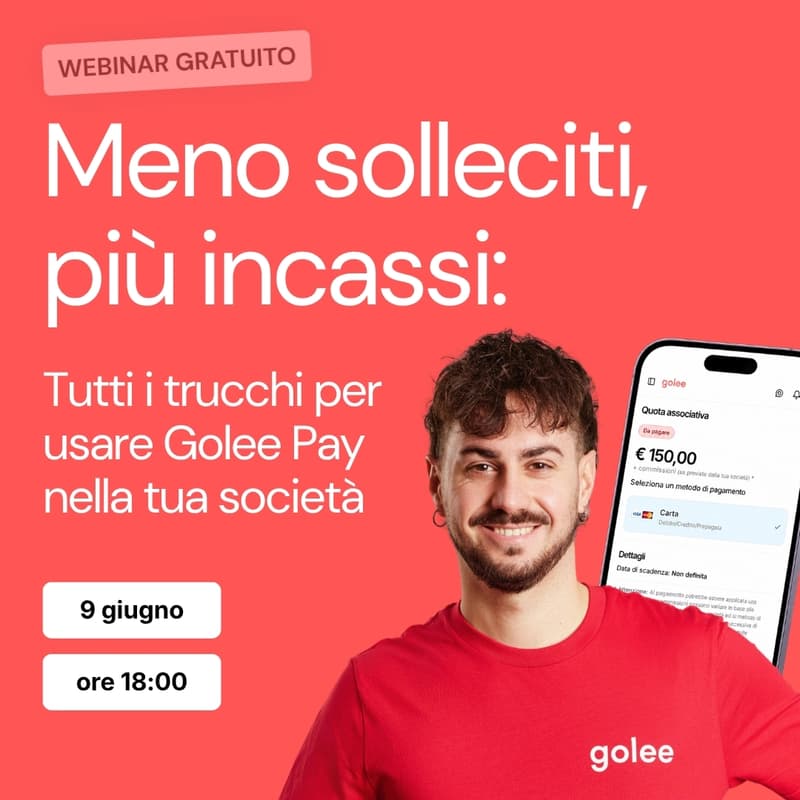 Cover Image for Golee Pay: meno solleciti, più incassi
